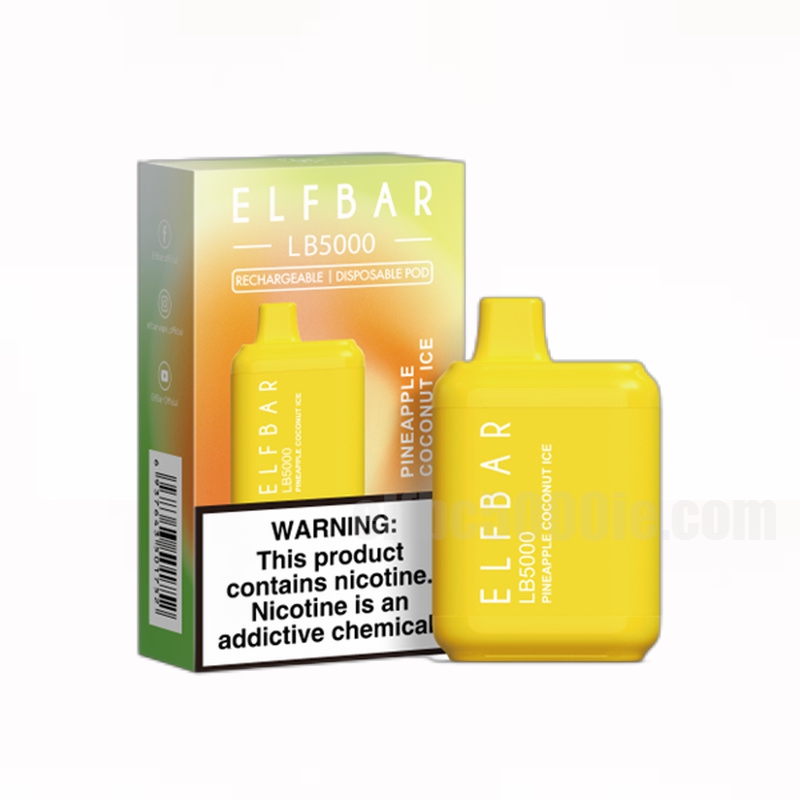 ELF BAR LB5000 Disposable Pineapple Coconut Ice 5000 Puffs - Elf Bar ...